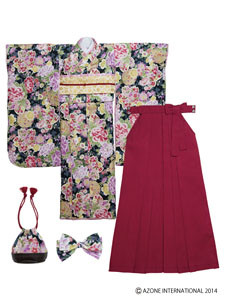Kimono & Hakama Set 2014 (Ink Black), Azone, Accessories, 1/3, 4580116048784